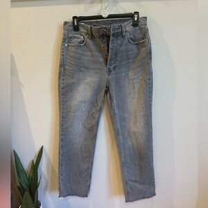 GAP Women's Cheeky Straight high-rise Jeans in Gray size 27/4S